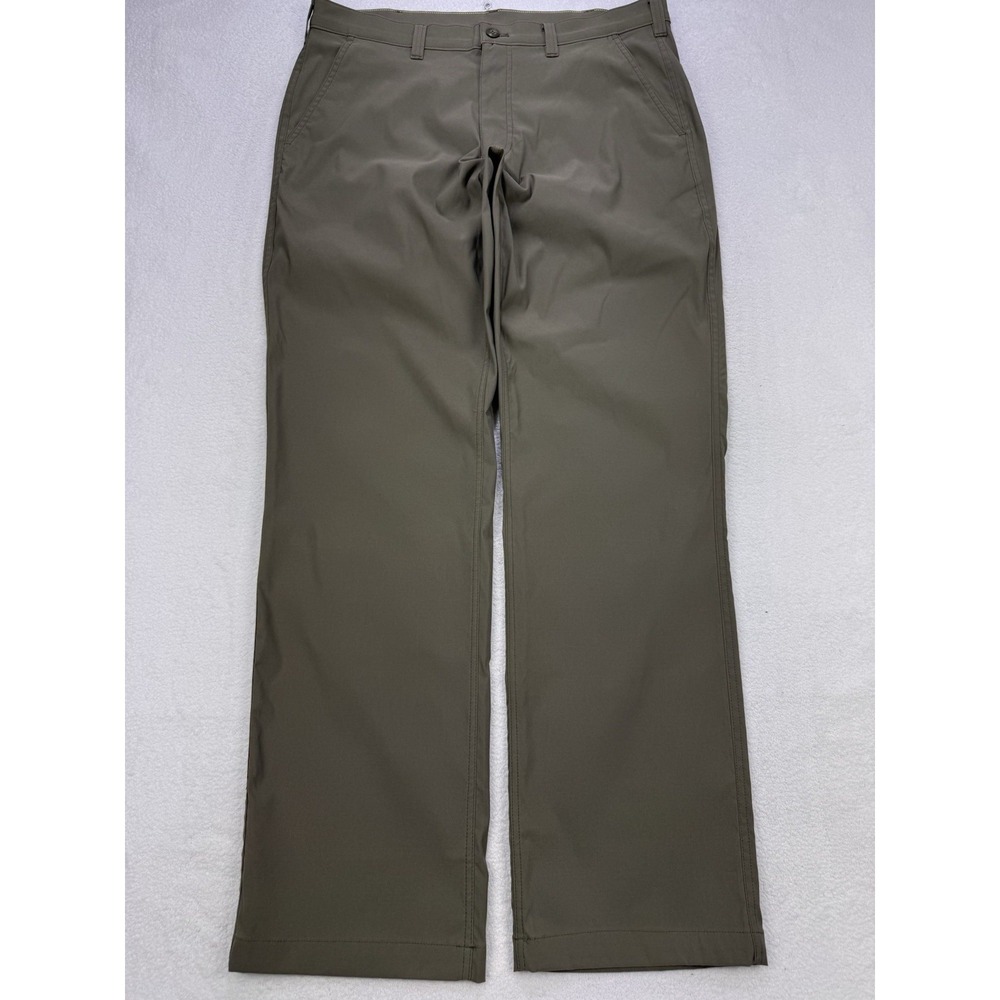 EDDIE BAUER Horizon Guide Chino Pants Men 36x34 Gray Stretch Hiking Wicking